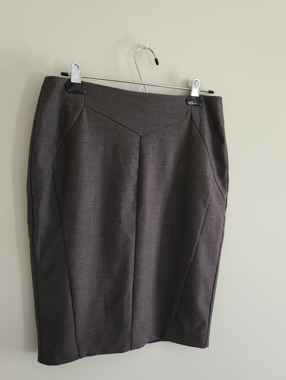 Worthington Dark Gray Pencil Skirt with Panel Seams